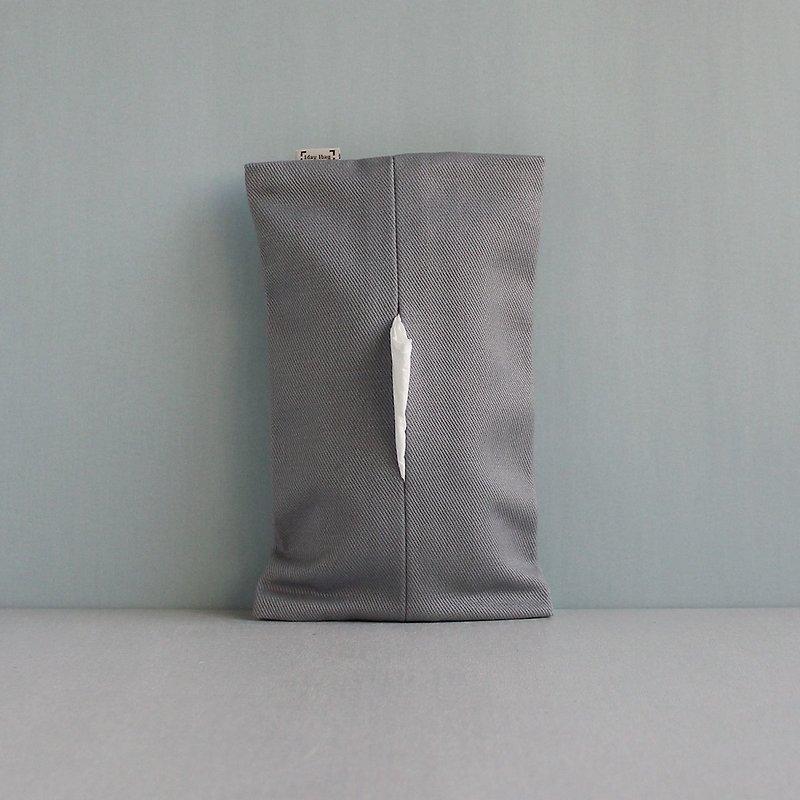 可定制 面纸袋 美桌神器 可买空白 颜色齐全 - 和平灰 - 纸巾盒 - 棉．麻 灰色