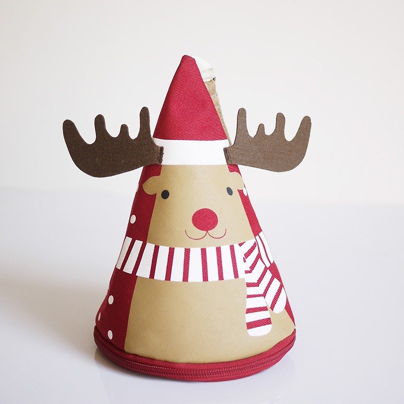 圣诞礼物/耶诞麋鹿(防水提袋+零钱包) - 手提包/手提袋 - 防水材质 红色