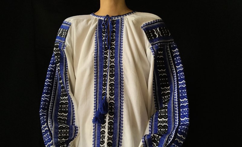 罗马尼亚手工刺绣上衣/ 衬衫 - 女装上衣 - 棉．麻 