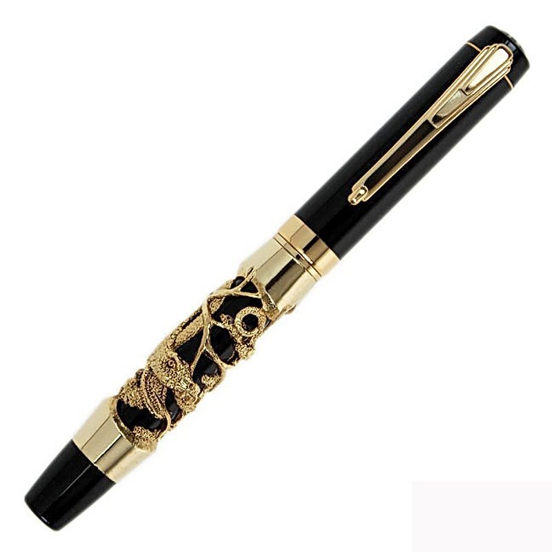 ARTEX 12生肖钢珠笔+笔架礼盒 共12种古金款任选-蛇 - 钢珠笔 - 其他材质 金色