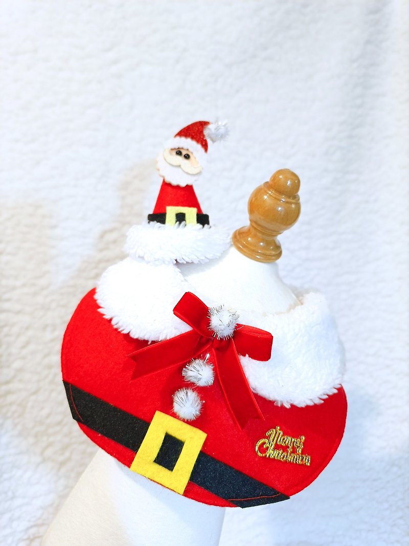 圣诞 耶诞节 圣诞老人 Xmas Santa 宠物围巾/颈饰 - 项圈/牵绳 - 棉．麻 红色