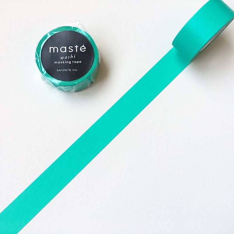 maste 和纸胶带 Basic【无地素色-薄荷绿 (MST-MKT180-MI)】 - 纸胶带 - 纸 绿色