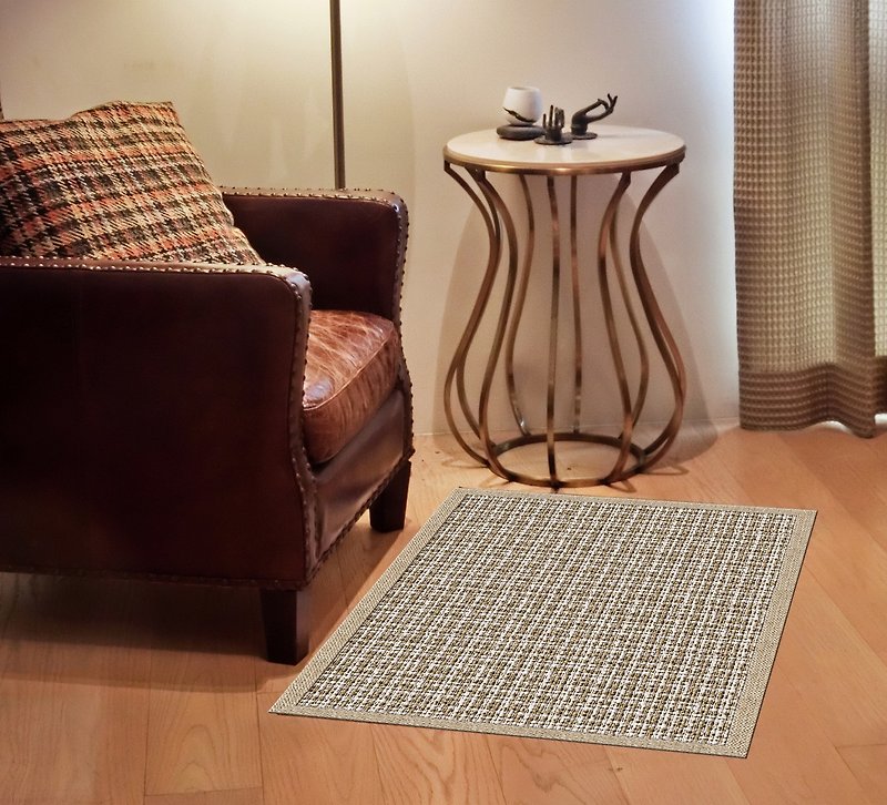 【老朋友限定礼】编织系列-1 防滑地毯 地垫 - 其他家具 - 其他人造纤维 卡其色