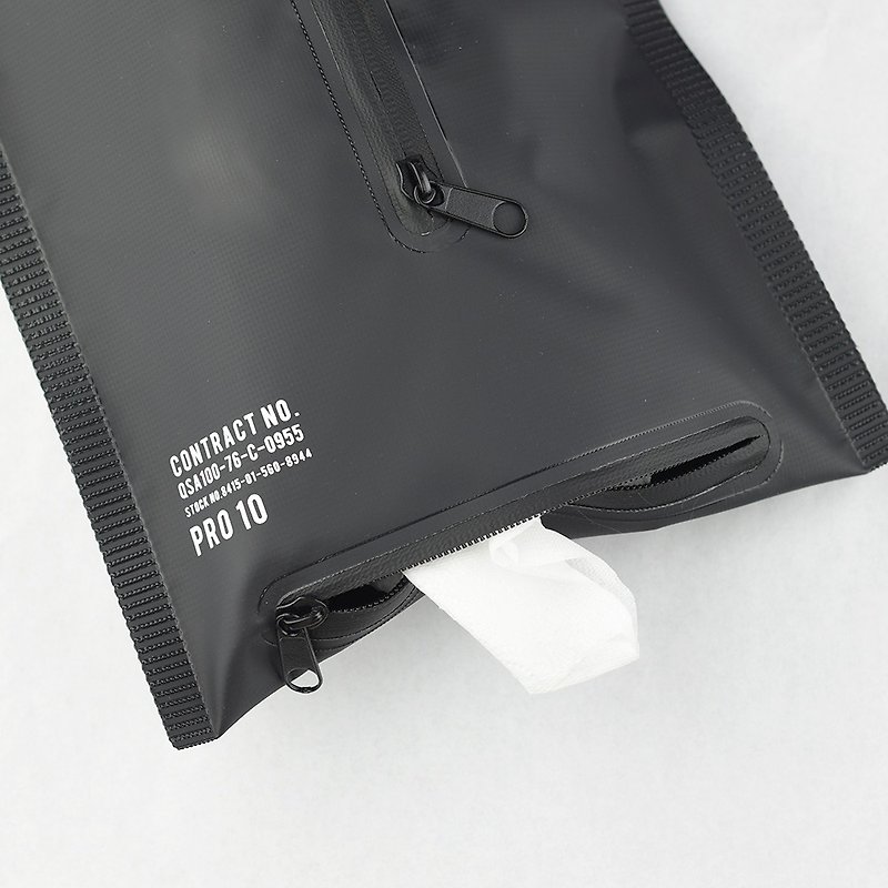 Roderick- 防泼水扣挂式卫生纸收纳袋(黑) - 收纳用品 - 防水材质 黑色