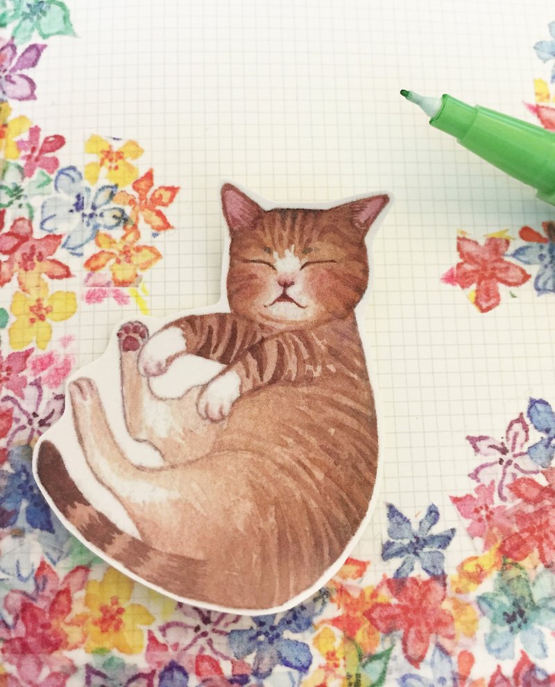 lazy cat悠闲小日子猫咪贴纸 - 贴纸 - 纸 