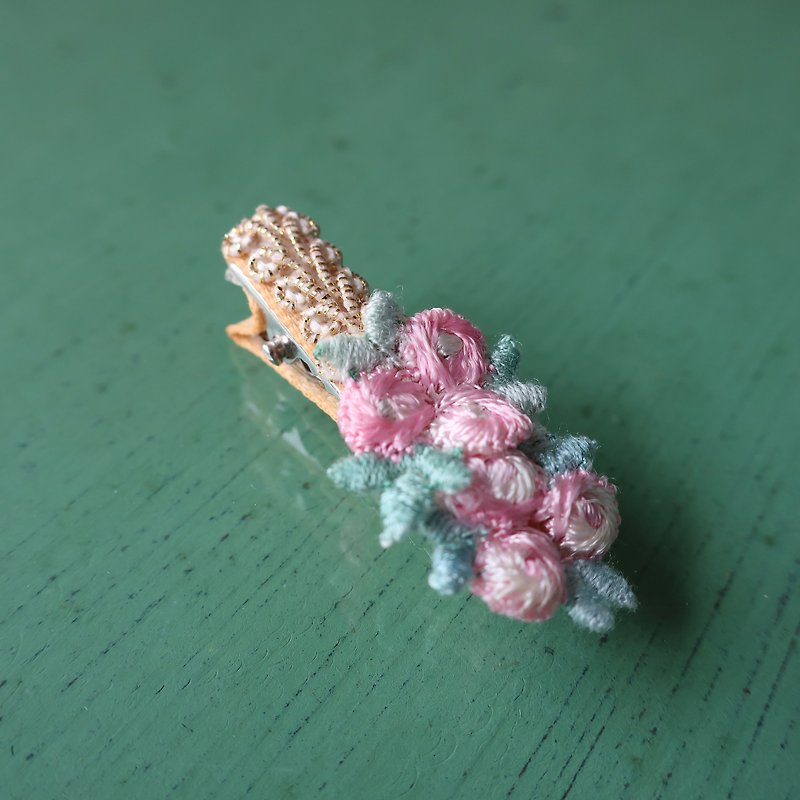 蔷薇花丛 - 宝宝发夹 - 婴儿饰品 - 其他金属 粉红色