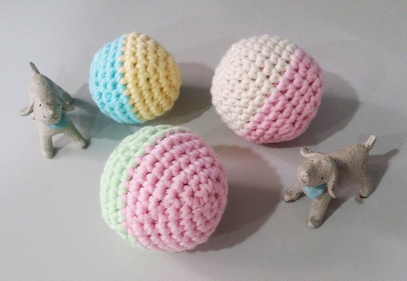 纯棉线编织球 - 玩具 - 棉．麻 多色