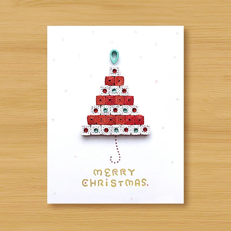 ( 3款供选择 ) 手工卷纸卡片 _ 童话世界圣诞祝福_CHRISTMAS - 卡片/明信片 - 纸 红色