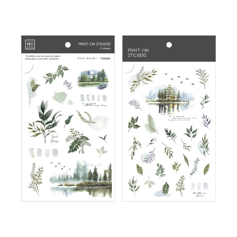 【Print-On Stickers 转印贴纸】no.216-自然之声 | 花草系列 - 贴纸 - 其他材质 绿色