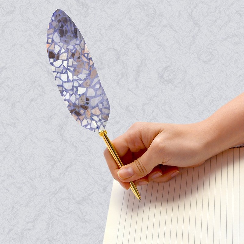 日本Quill Pen 羽毛原子笔 WaterColor水墨系列 W07 羽毛笔 - 圆珠笔/中性笔 - 其他材质 灰色