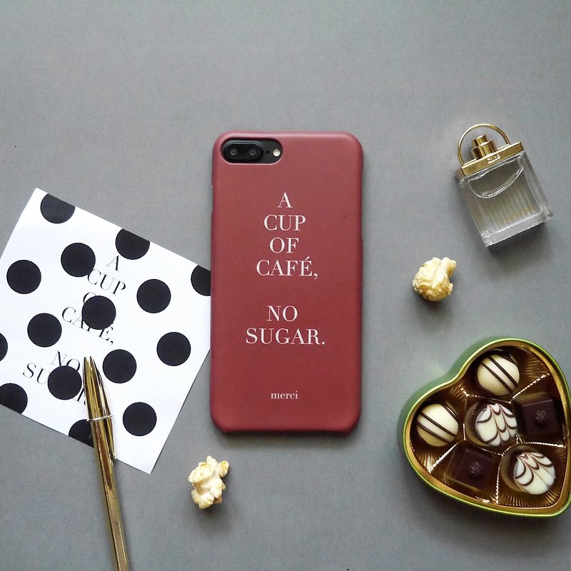 no sugar cafe 手机壳 - 手机壳/手机套 - 其他材质 咖啡色