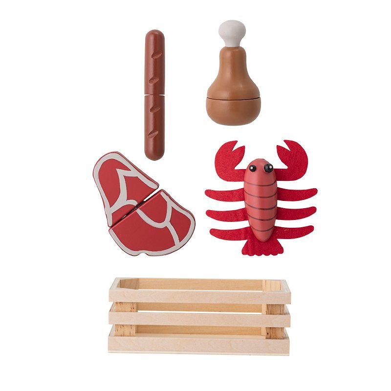 Bloomingville MINI 木制肉类玩具组 - 玩具/玩偶 - 木头 多色