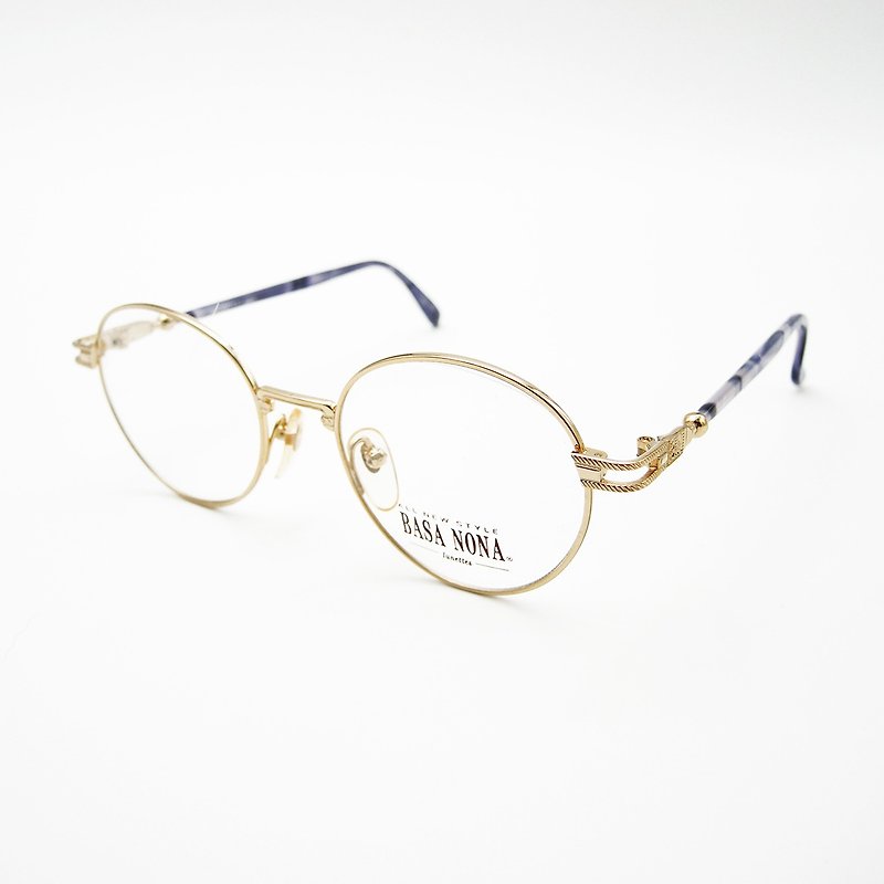 梦露眼镜店 / 日本K金雕花眼镜框 no.A08 vintage - 眼镜/眼镜框 - 贵金属 金色