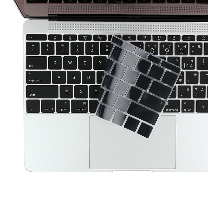 BFMacBook12键盘膜(2017 发表主机适用-黑底白字 (8809402592449) - 平板/电脑保护壳 - 硅胶 黑色