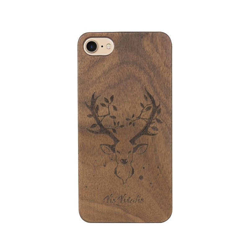 森动鹿 胡桃木纹  iPhone 7 iPhone 8 手机壳 - 手机壳/手机套 - 木头 咖啡色