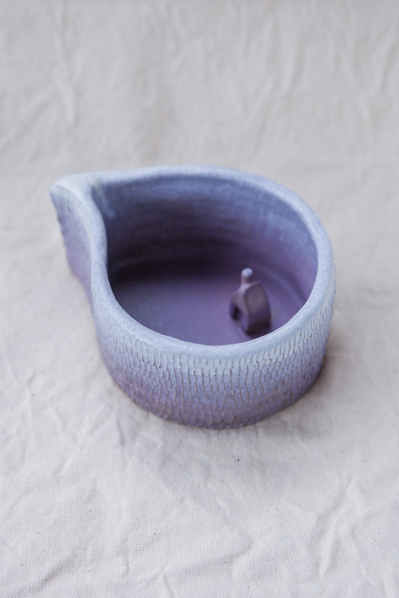 【细雨手作工坊】手捏陶-[靛色空间] - 花瓶/陶器 - 陶 紫色