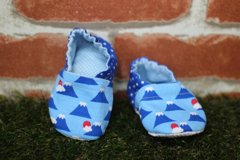 日本富士山学步鞋 - 童装鞋 - 棉．麻 蓝色