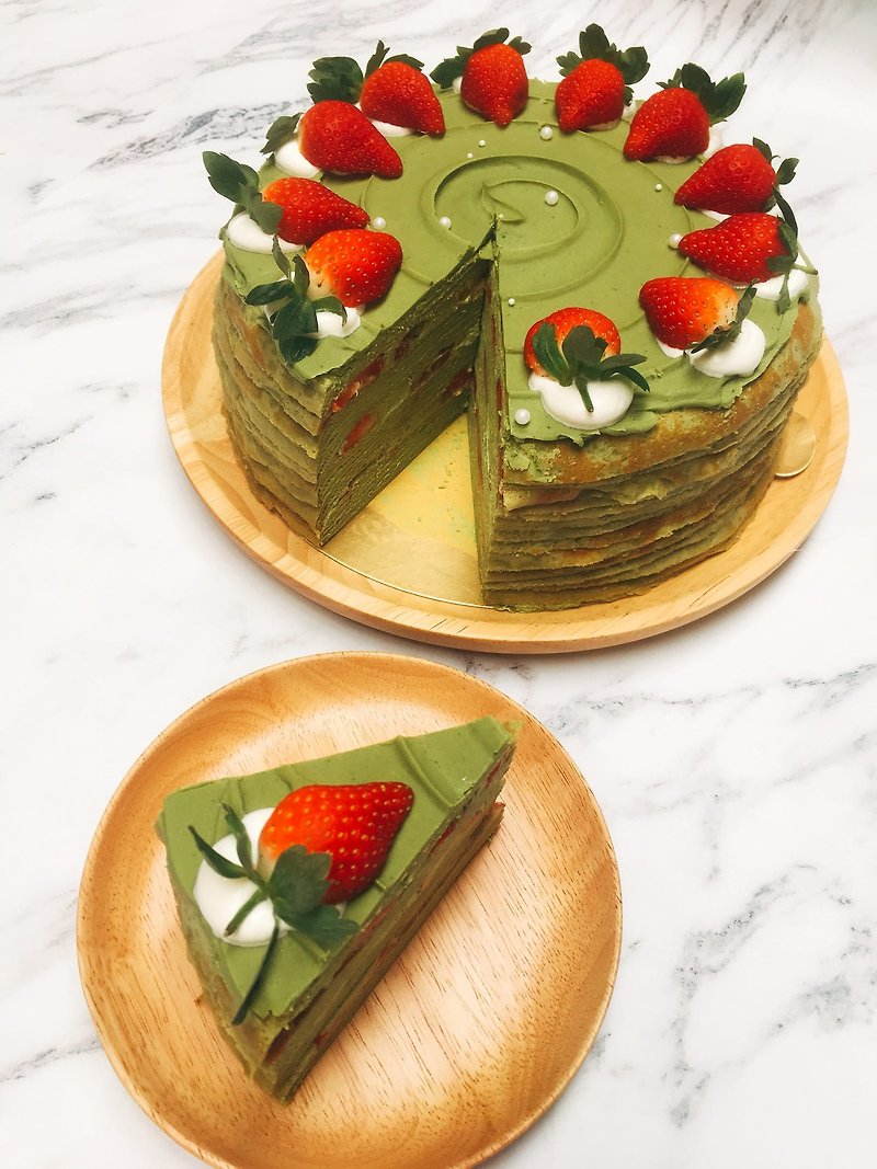 小山园抹茶草莓千层蛋糕 6寸 - 蛋糕/甜点 - 新鲜食材 