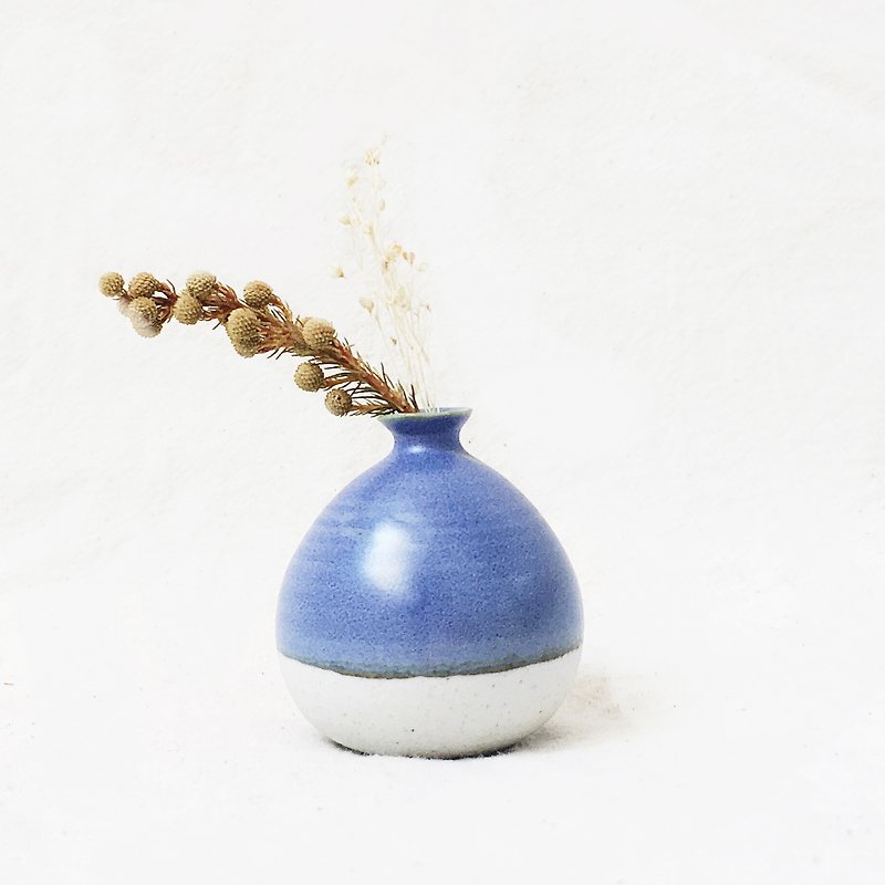 手工陶瓷迷你花器 － Violet Blue - 花瓶/陶器 - 瓷 蓝色