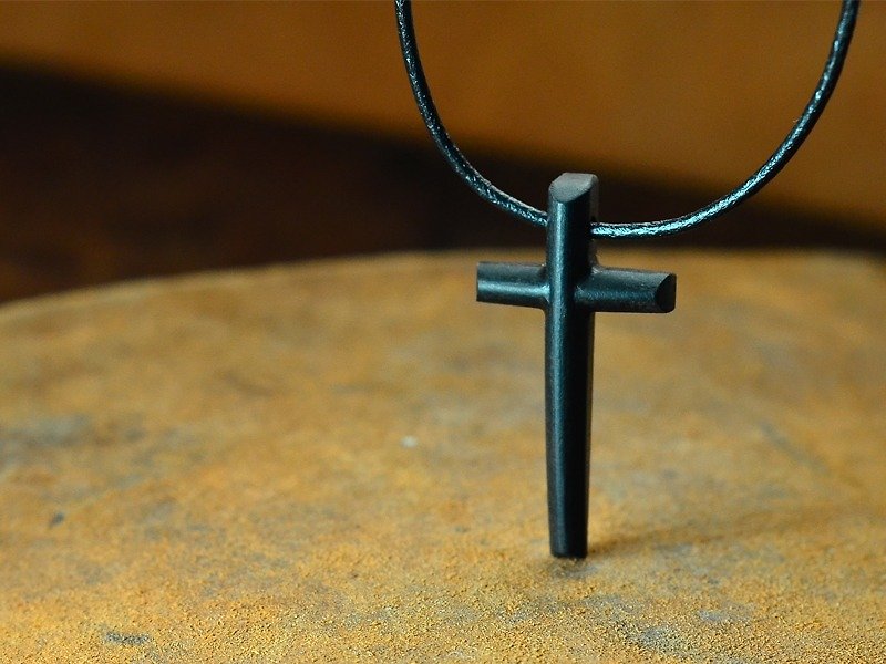 专属订单 - 畄灱  Cross十字架项链-黑坛木 - 项链 - 木头 咖啡色