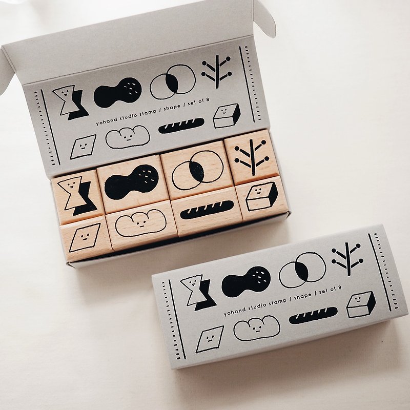 一盒形状 / 印章组 - 印章/印台 - 木头 咖啡色