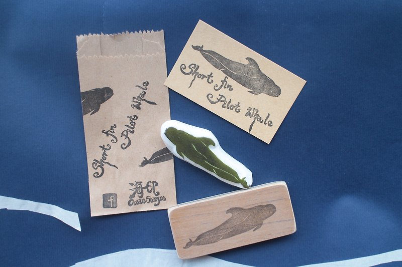 鲸豚印章 短肢领航鲸 - 印章/印台 - 橡胶 灰色