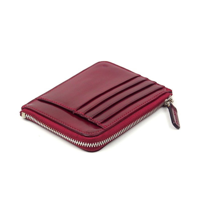 Card zip purse /Oxide RED - 皮夹/钱包 - 真皮 红色