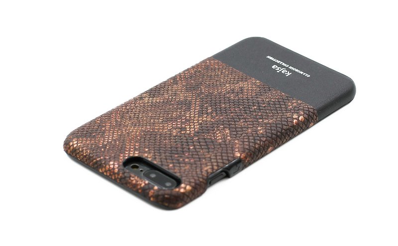 蛇纹系列单盖手机保护壳 咖啡 - 手机壳/手机套 - 真皮 咖啡色