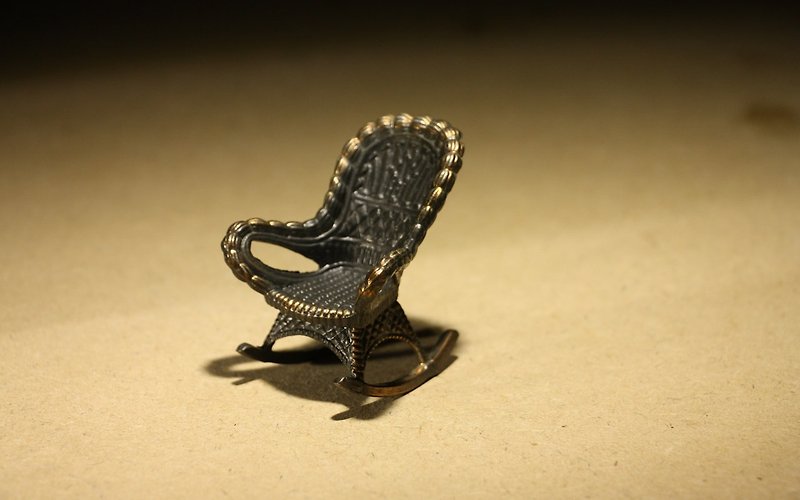 购自荷兰 20世纪末老古董摆件 - 摇椅造型 - 摆饰 - 铜/黄铜 咖啡色