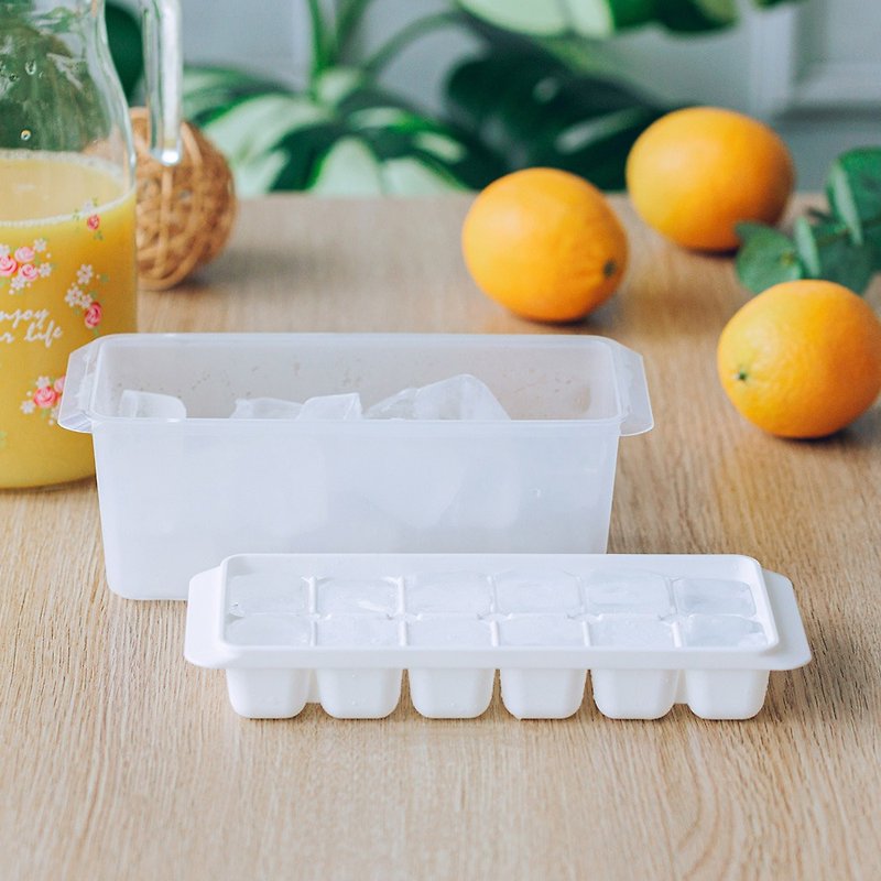 日本小久保KOKUBO 日本制12格方型制冰盒 (咖啡冰砖/果汁冰砖) - 其他 - 塑料 白色