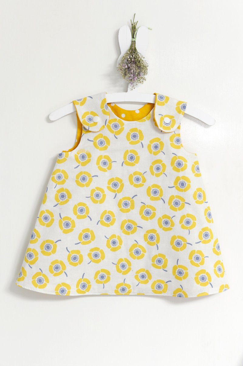 手工制作日本限定布料婴儿双面背心衬裙 - 其他 - 棉．麻 