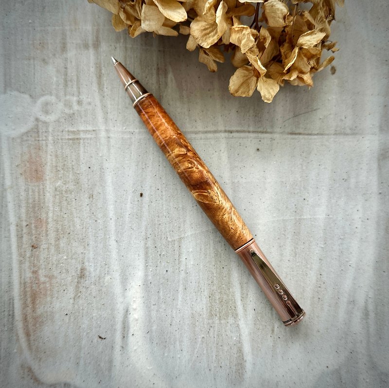 缅甸花梨树瘤料 钢珠笔 - 钢珠笔 - 木头 