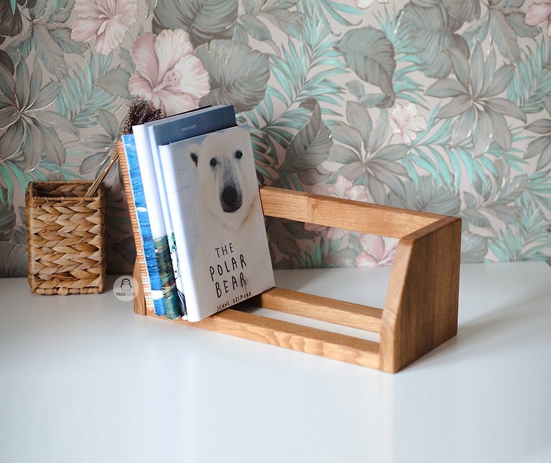 Minimalist Desktop Wooden Shelf for Books, Table Bookshelf, Bookend, Storage - 置物架/篮子 - 木头 