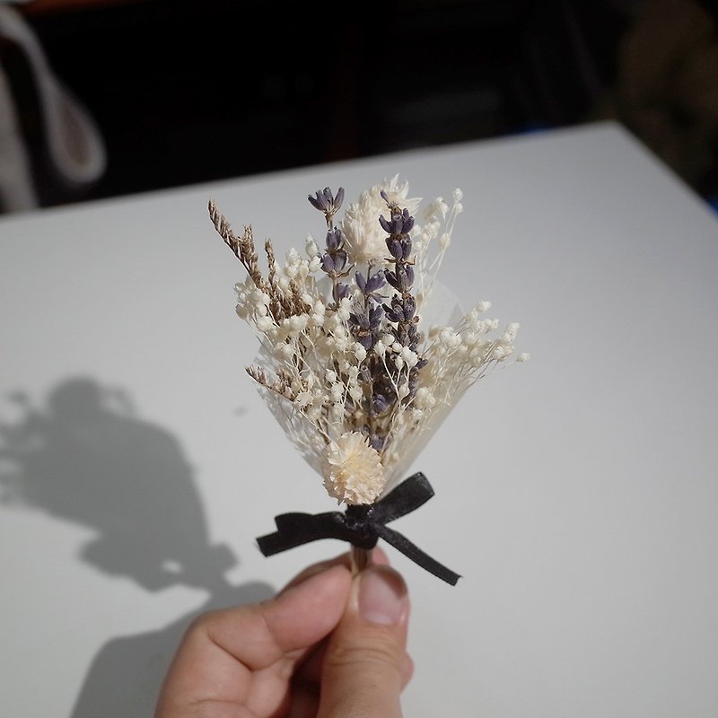 【Q-cute】干燥花小胸花系列-典雅风 - 胸针 - 植物．花 紫色
