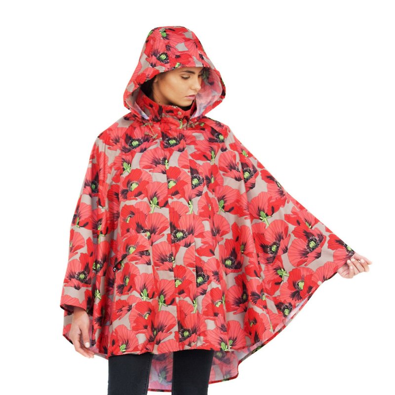 November Rain 斗篷雨衣 Poppies 罂粟花 - 雨伞/雨衣 - 聚酯纤维 多色
