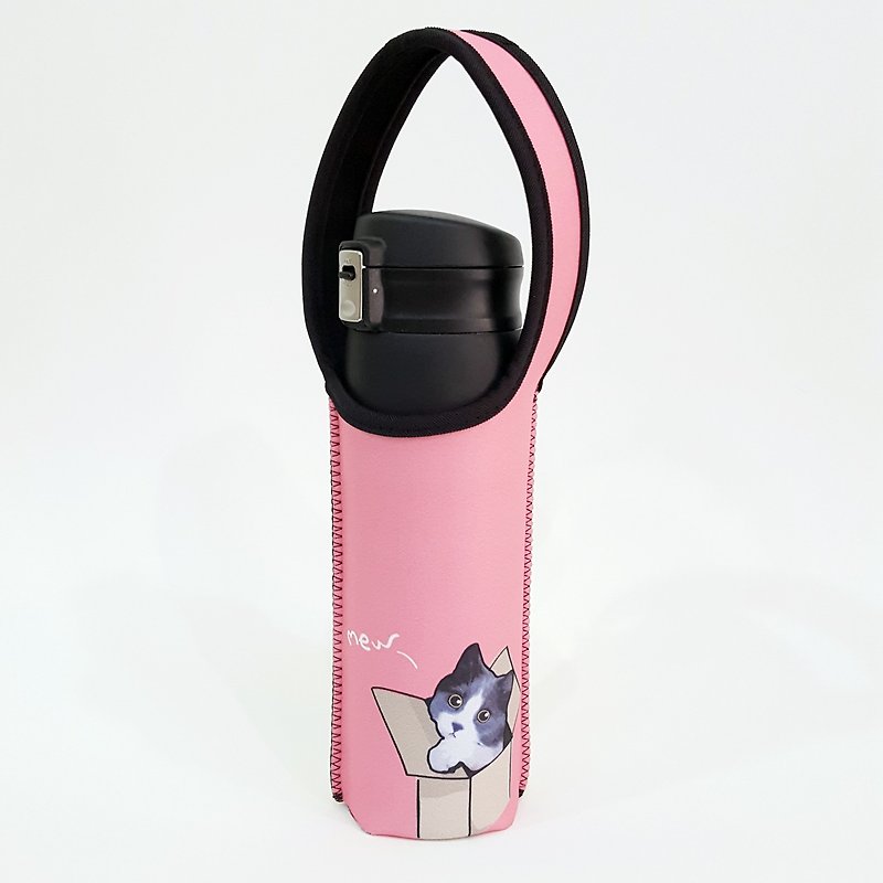 连环泡x科肯设计-保温瓶提袋-粉粉凯米 - 随行杯提袋/水壶袋 - 橡胶 粉红色