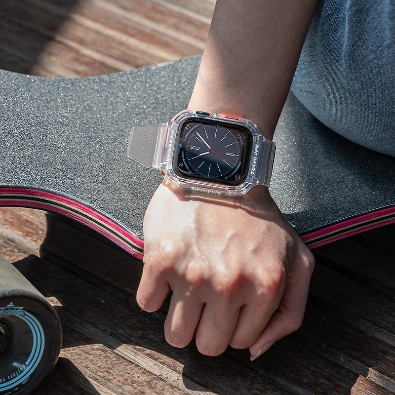 Apple Watch 45/44mm Saido 街头潮流一体成形表带-透明 - 表带 - 塑料 透明