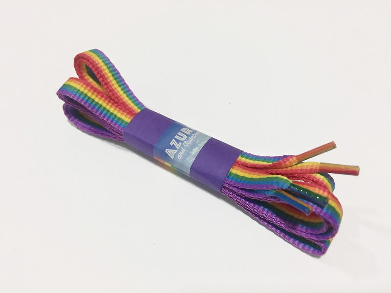 六色彩虹鞋带 114cm/137cm - 编织/刺绣/羊毛毡/裁缝 - 聚酯纤维 