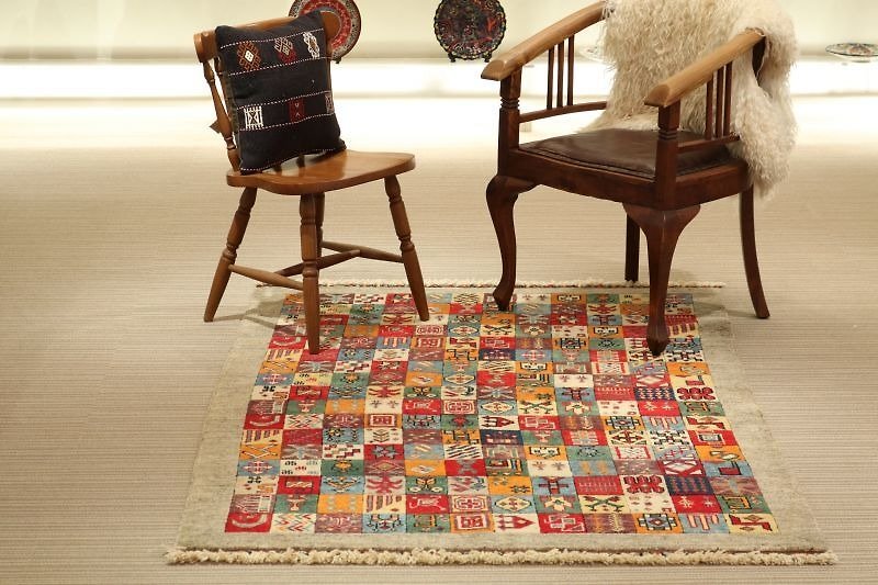 手織り トルコ絨毯 new デザイン 羊毛 草木染め 180×124cm グレージュ - 被子/毛毯 - 其他材质 卡其色