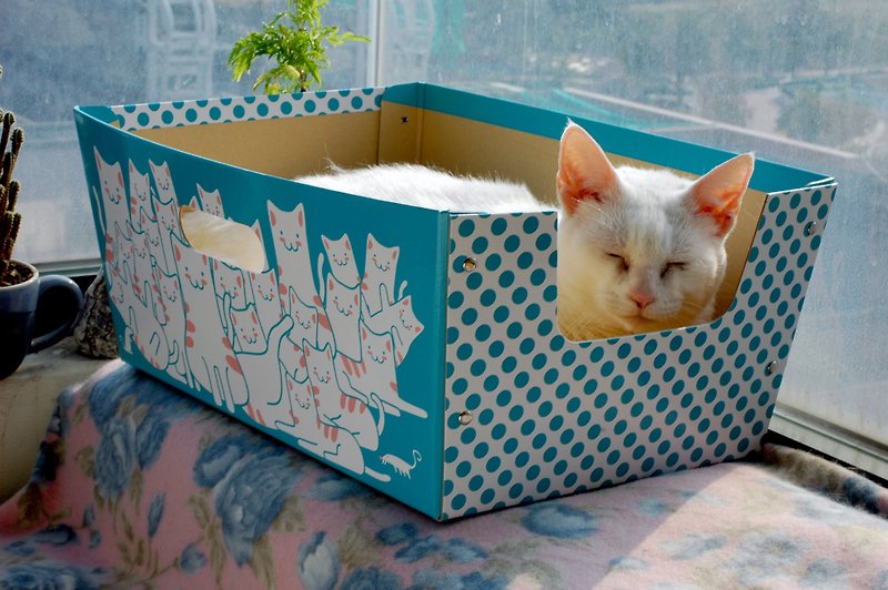 cat 猫 收纳箱 收纳盒 猫咪 宠物 纸箱 圆满爆绿 - 玩具 - 纸 绿色