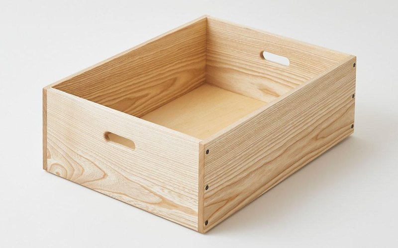 木のスタッキングボックス　No.3　A3・CDサイズ - 其他家具 - 木头 卡其色