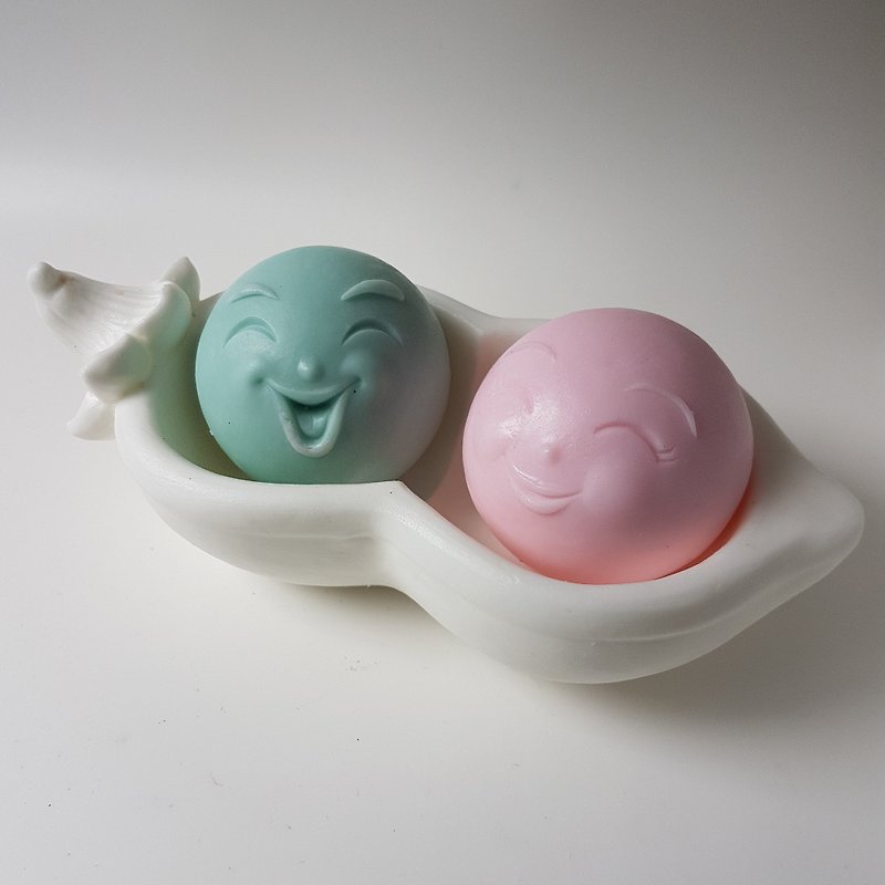 "欢喜豆" 喜豆手工皂及树脂皂盘组 - 其他 - 其他材质 白色