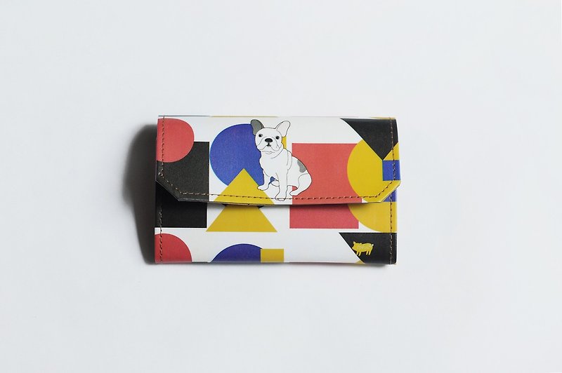 小纸包/卡片零钱包 - 动物系列/法国斗牛犬 - 零钱包 - 纸 多色