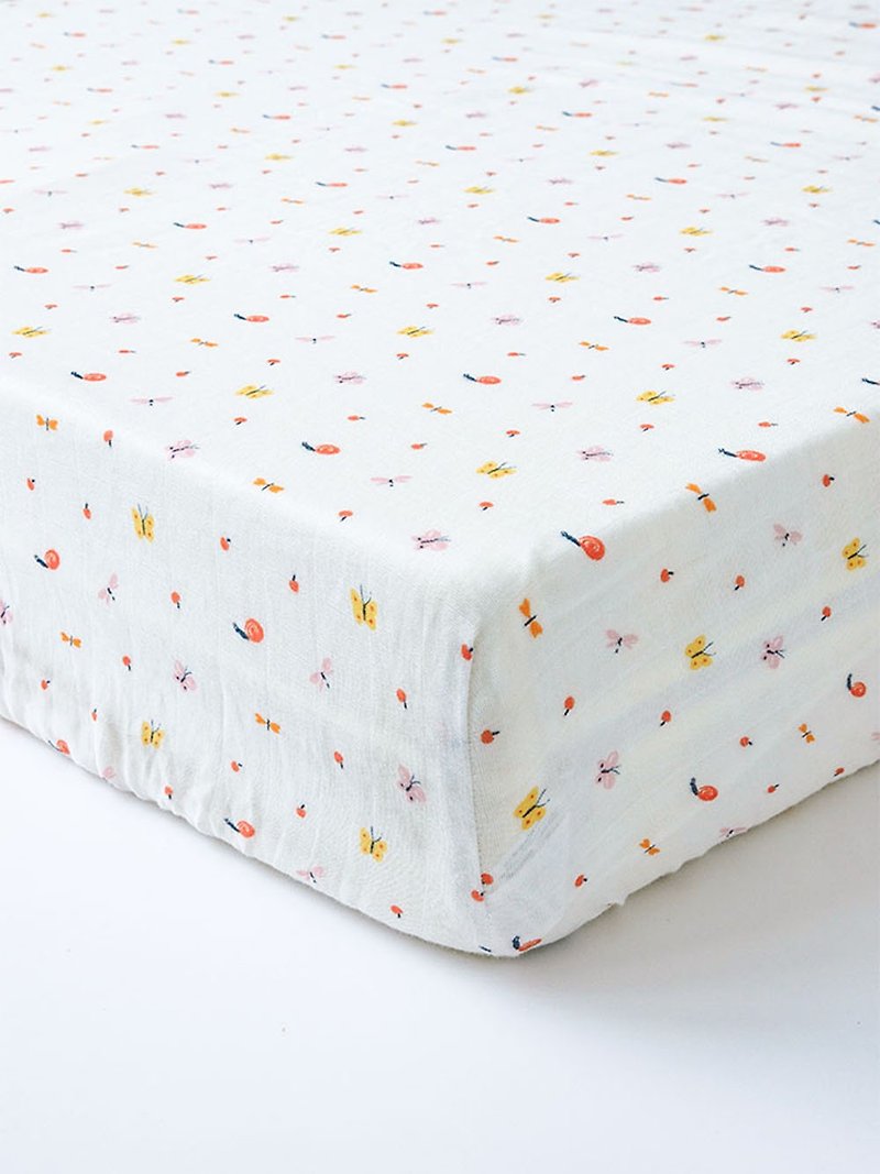 Organic B 有机比比 弥月礼婴儿有机棉纱床包-蝴蝶蜻蜓飞 - 婴儿床上用品 - 棉．麻 