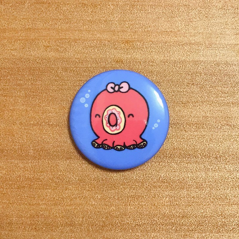 草莓甜甜圈章鱼--缤纷徽章 - 徽章/别针 - 塑料 蓝色