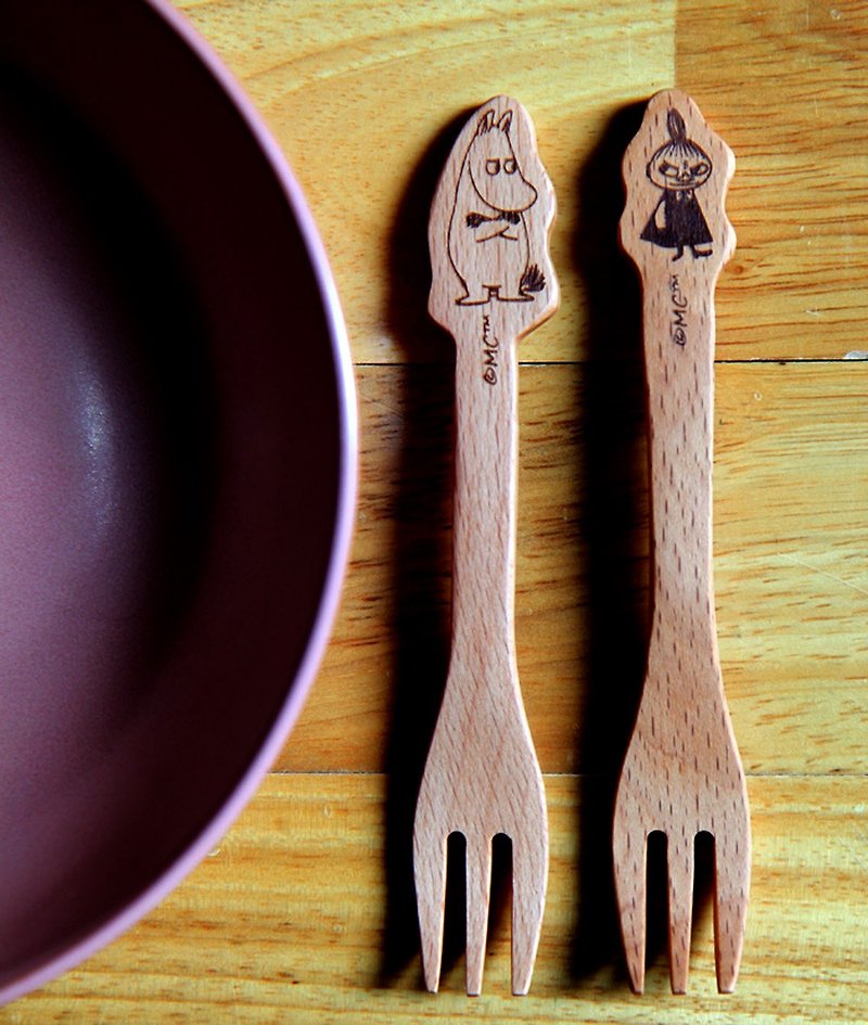 MOOMIN噜噜米-天然木系列叉子(噜噜米&小不点) - 汤勺/锅铲 - 木头 