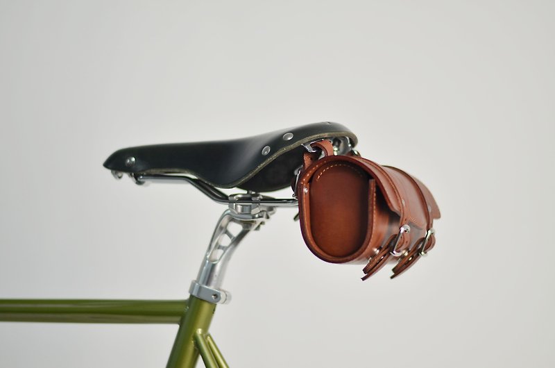 S E i c | 手工真皮单车坐垫包 | 磁扣 - 自行车/周边 - 真皮 咖啡色