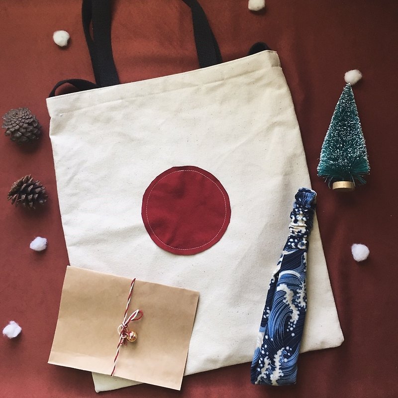 偷偷喊我 / 圣诞礼袋 交换礼物：日系两用袋＋发带一条 - 侧背包/斜挎包 - 棉．麻 红色