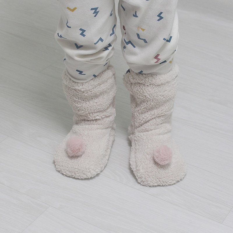 baby pink pompom  wool warm winter socks - 婴儿袜子 - 羊毛 粉红色