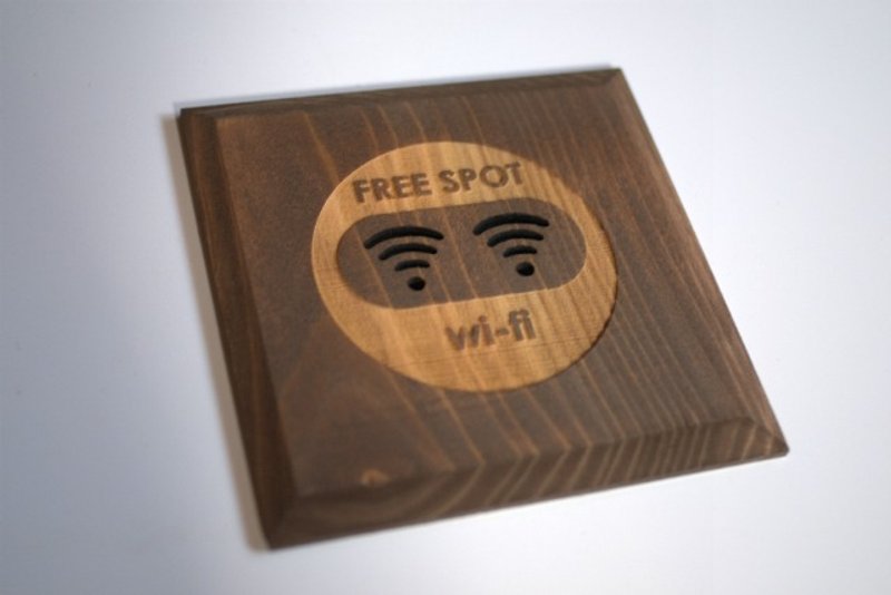 フリースポット wi-fi  プレート ブラウン　FREESPOT(P-B) - 其他 - 木头 咖啡色